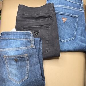 Guess Women's Denim and Black Skinny Jeans Trio